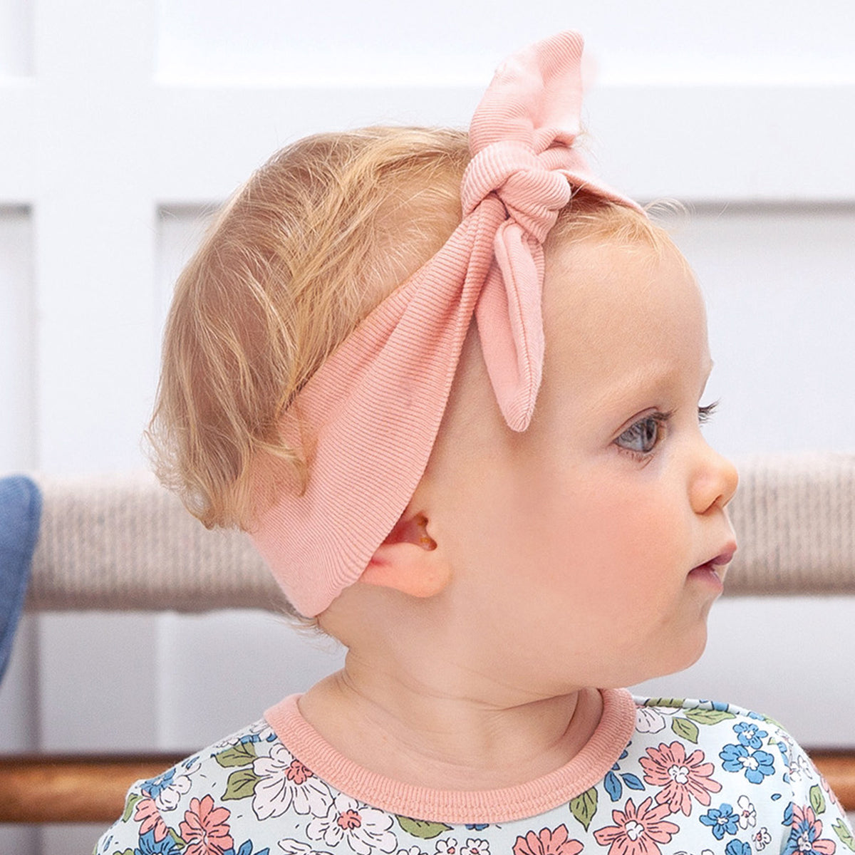 Baby Girl's Soft Coral Cotton Headband