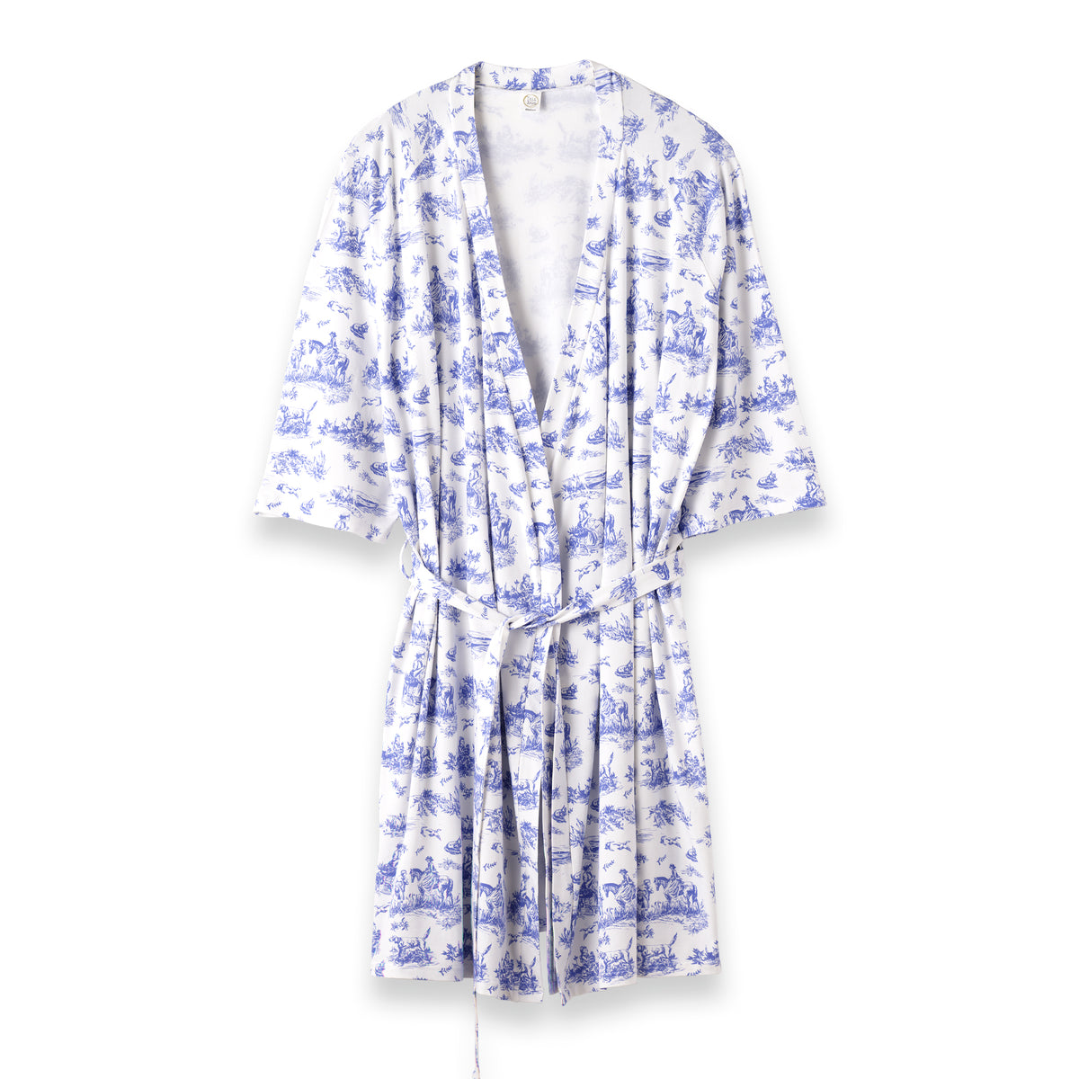 Ladies Bamboo Blend Toile de Jouy Robe