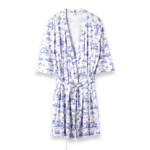 Ladies Bamboo Blend Toile de Jouy Robe