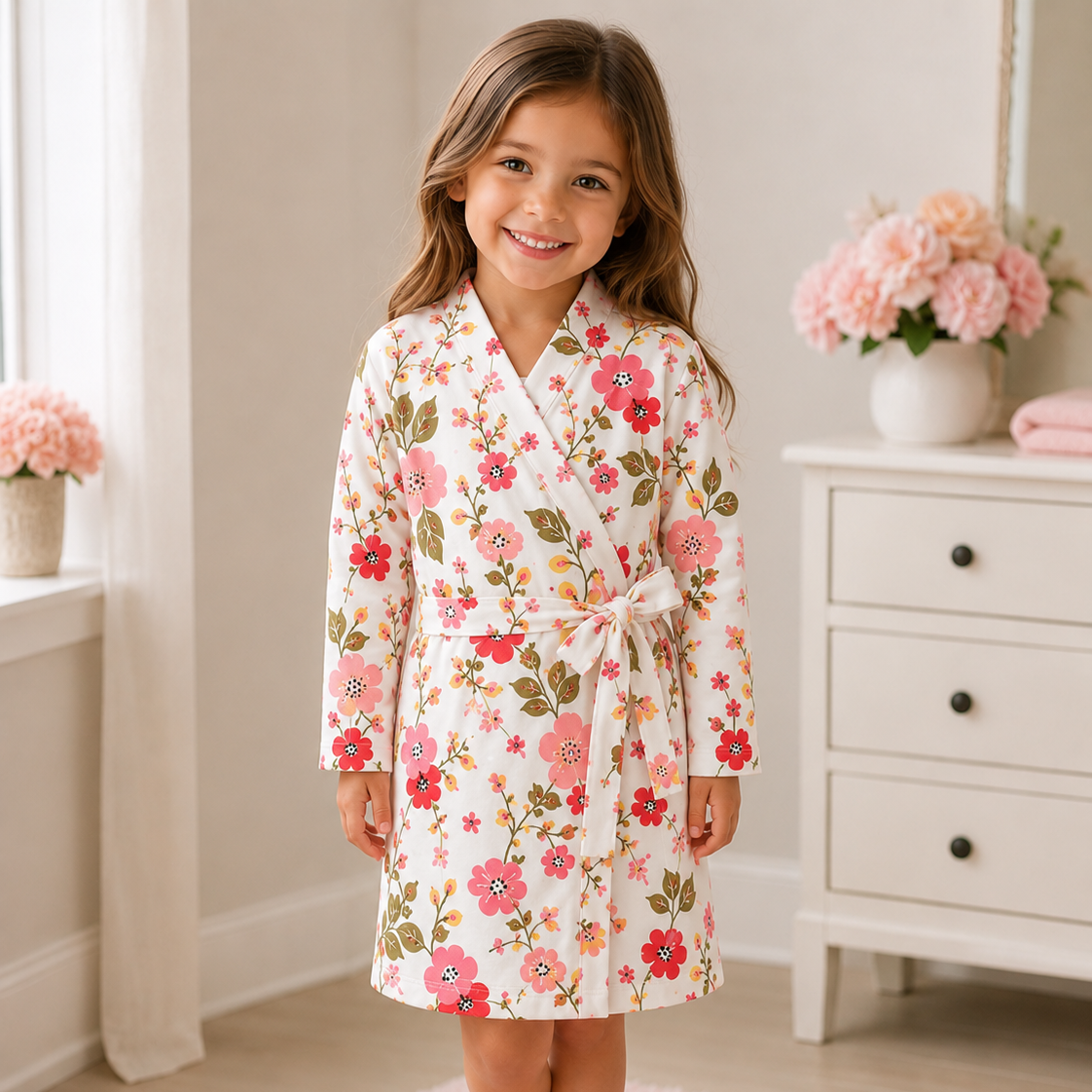 Children's Robe - Floral Garden Bamboo