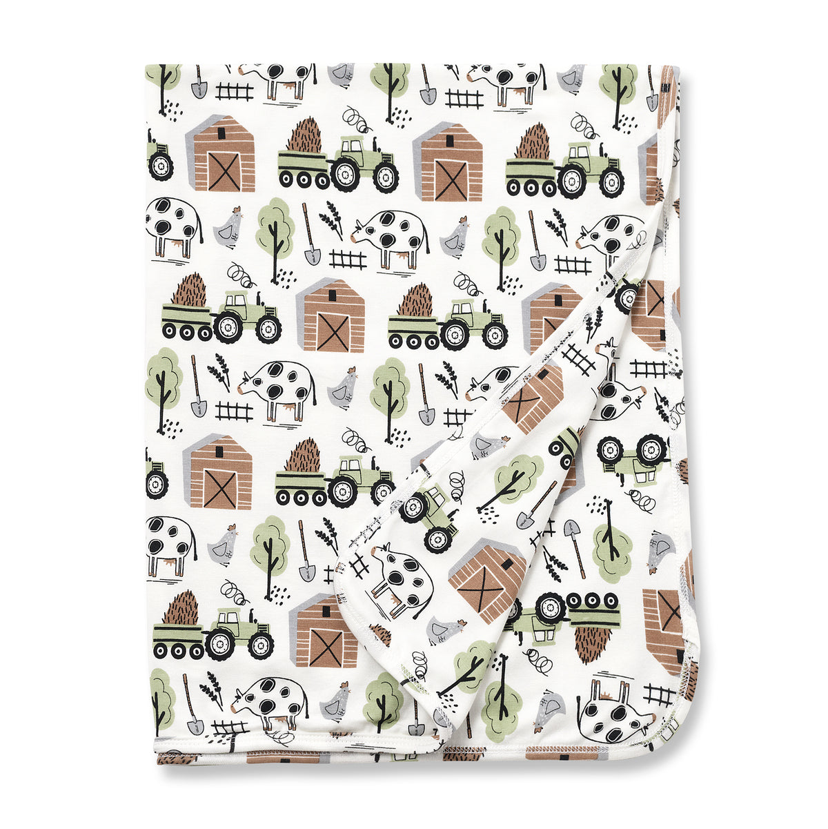 Barnyard Buddies Bamboo Stroller Blanket