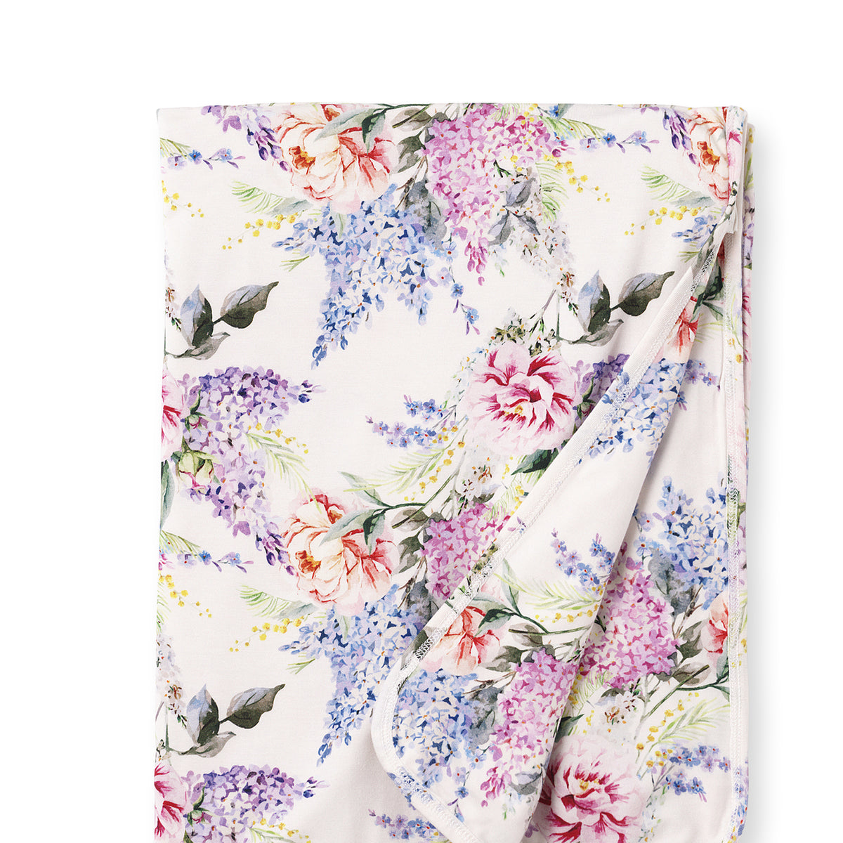 Dream Blossom Soft Bamboo Stroller Blanket with Floral Print