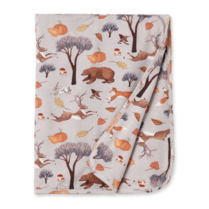 Forest Frolic Stroller Blanket - Soft Bamboo Baby Throw