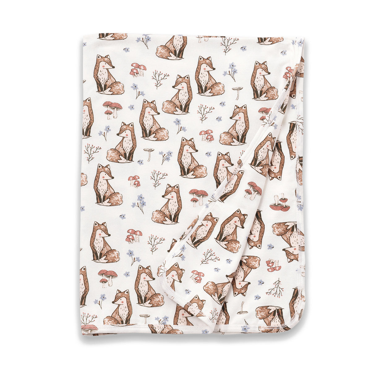 Bamboo Stroller Blanket – Ultra Soft Woodland Fox Print
