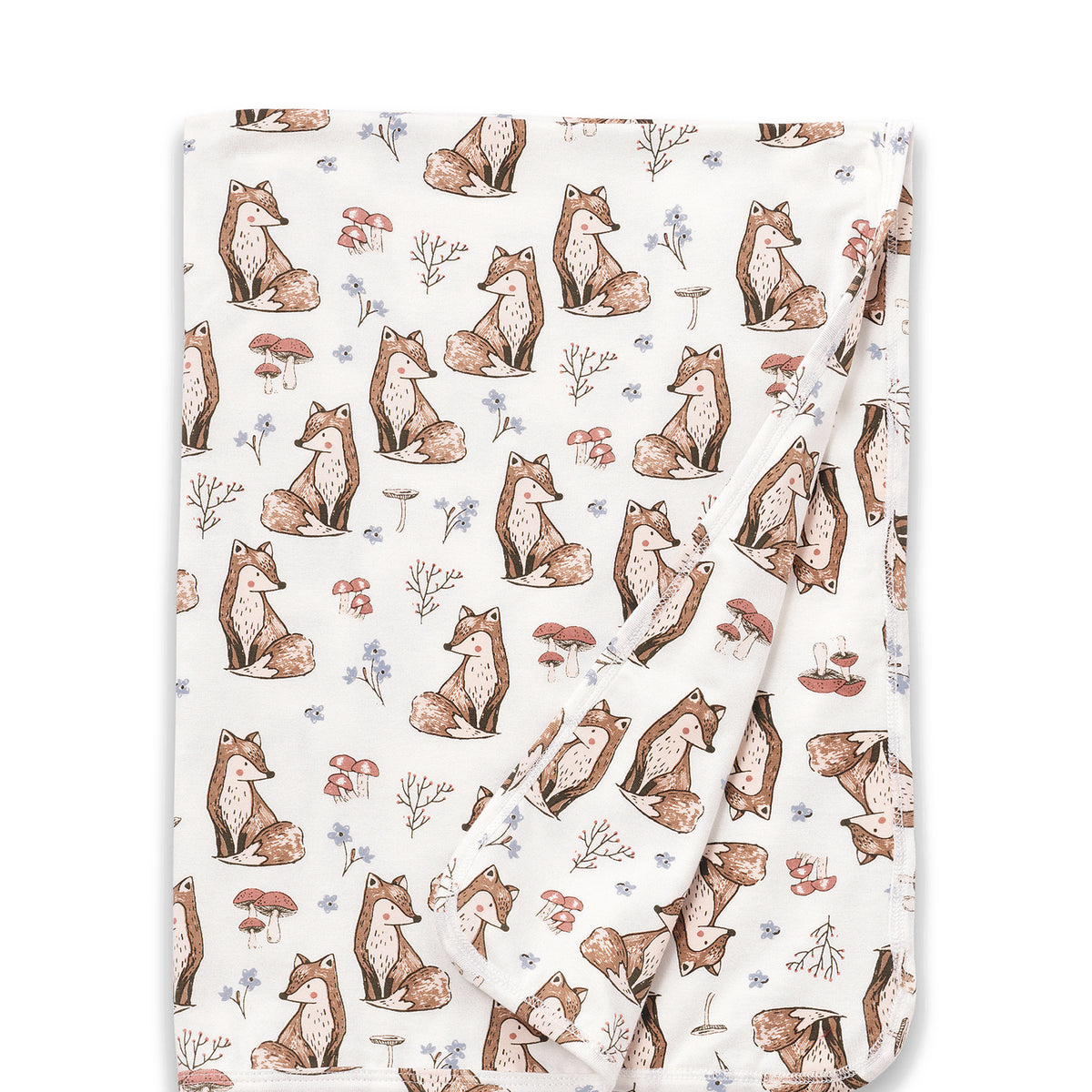 Bamboo Stroller Blanket – Ultra Soft Woodland Fox Print