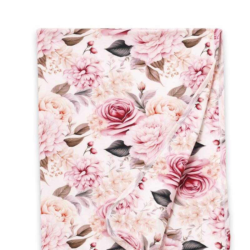Garden Bouquet Baby Girl Bamboo Stroller Blanket