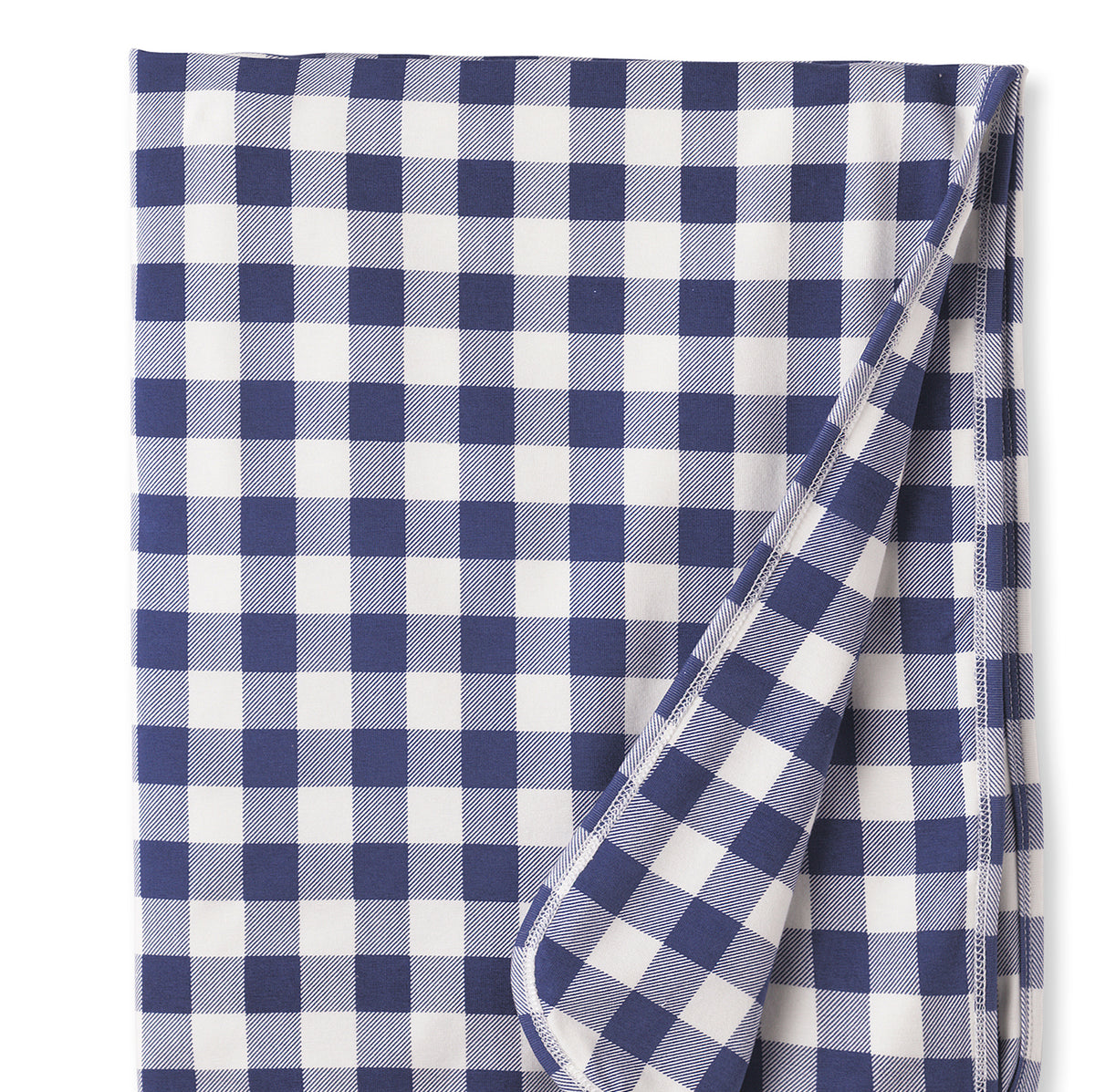 Picnic Plaid/Blue Soft Bamboo Stroller Blanket for Baby