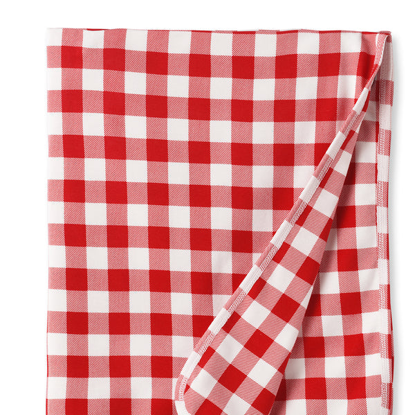 Picnic Plaid/Red Soft Bamboo Stroller Blanket for Baby