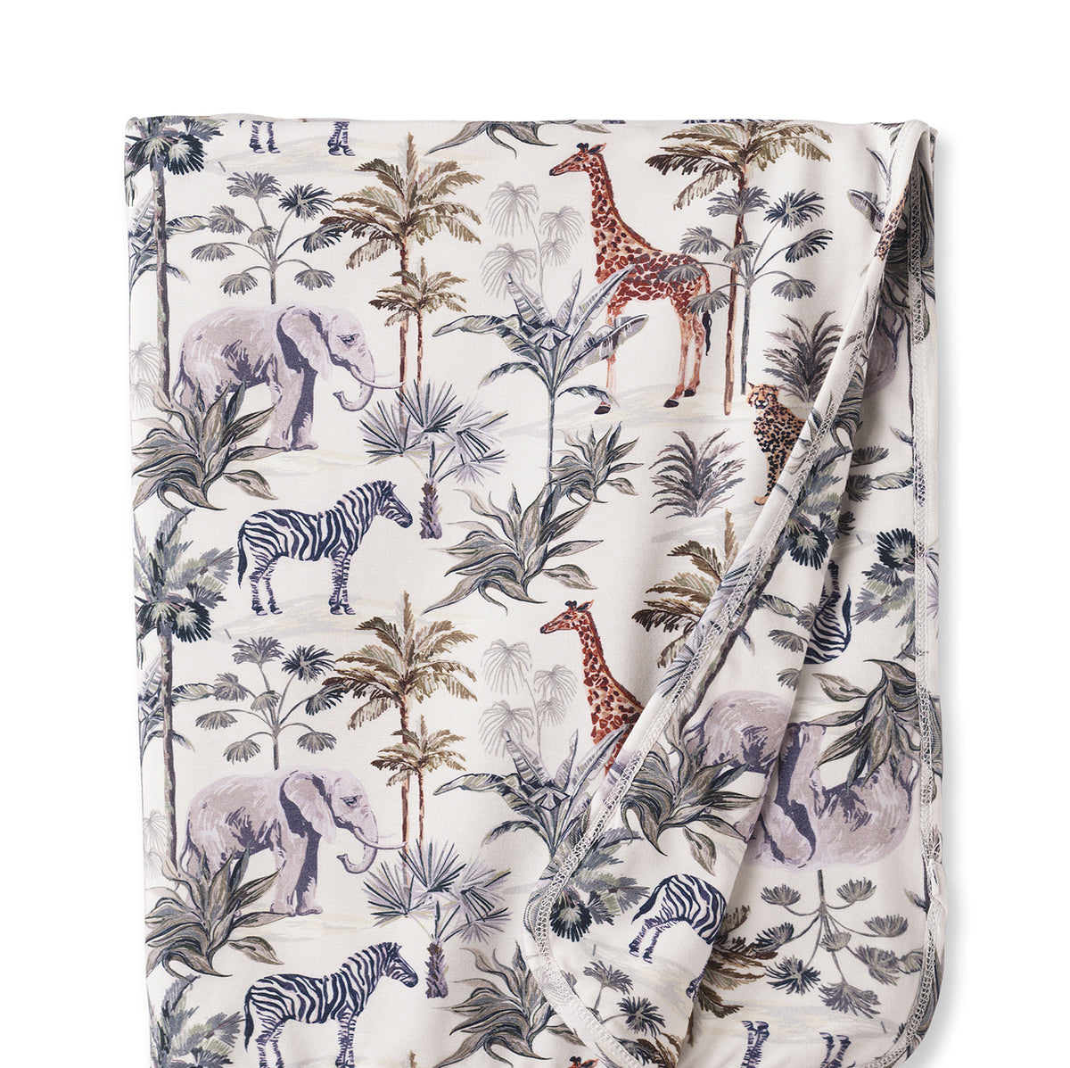 Jungle Safari Bamboo-Soft Stroller Blanket for Baby Boy
