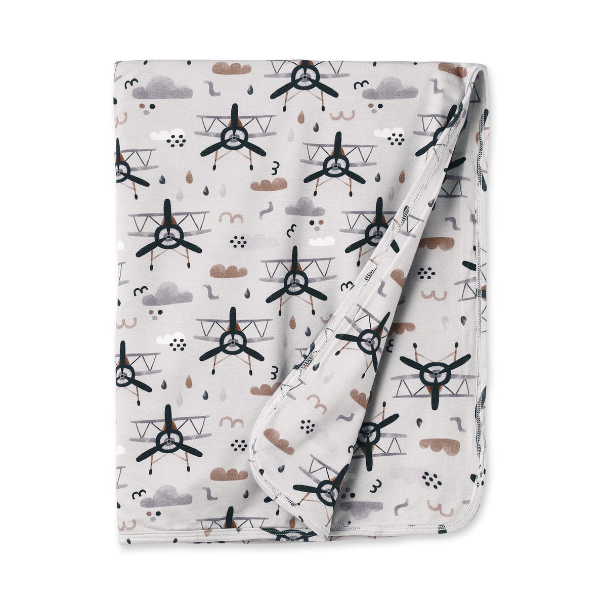 Airplane Stroller Blanket - Soft Bamboo Baby Gift