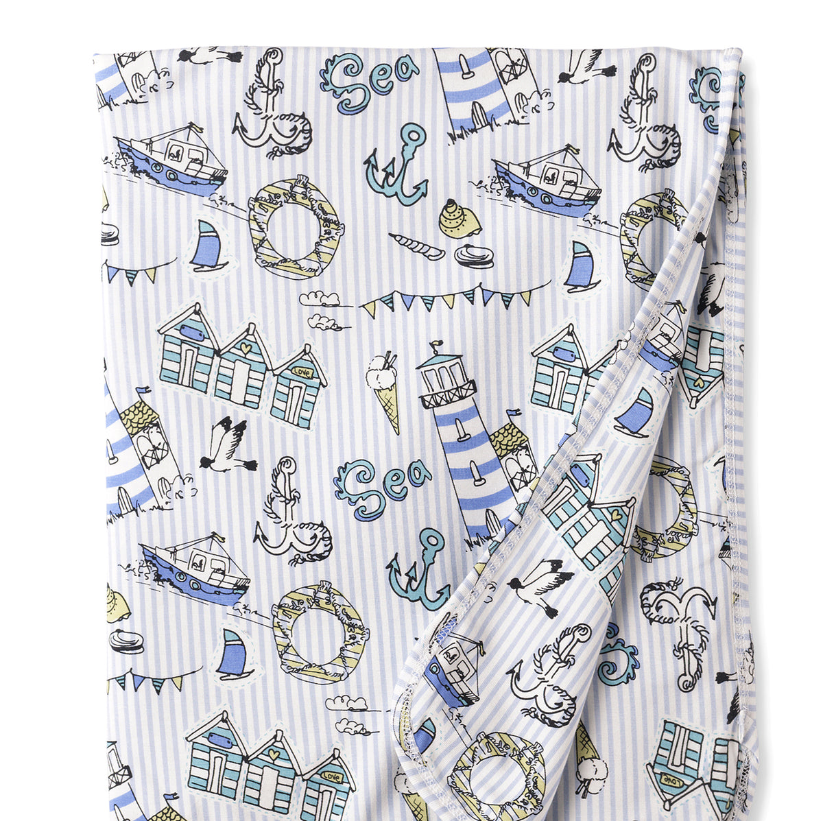 Seashore Stroller Blanket – Soft Bamboo Baby Blanket