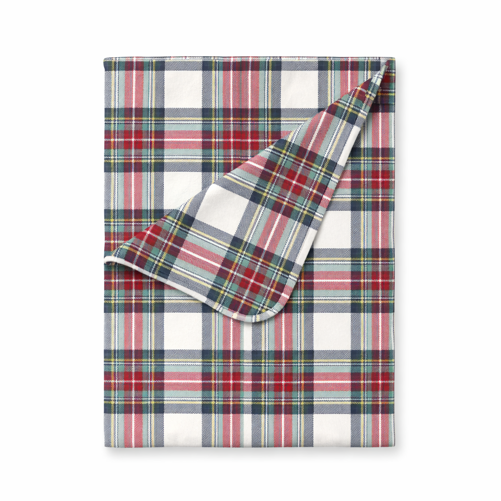 Holiday Plaid Baby Christmas Stroller Blanket – Soft & Cozy