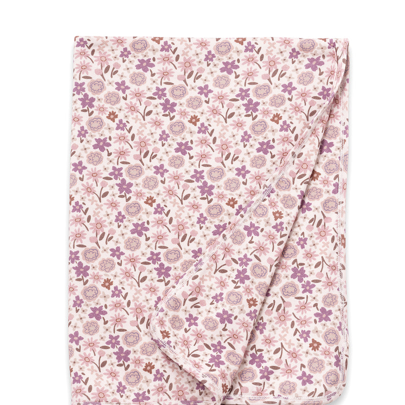 Baby Stroller Blanket – Bamboo Floral Soft & Cozy Wrap