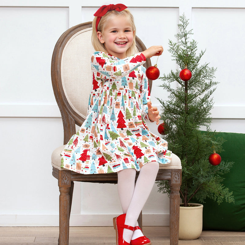 Christmas Merry Girl's Soft Bamboo Dress