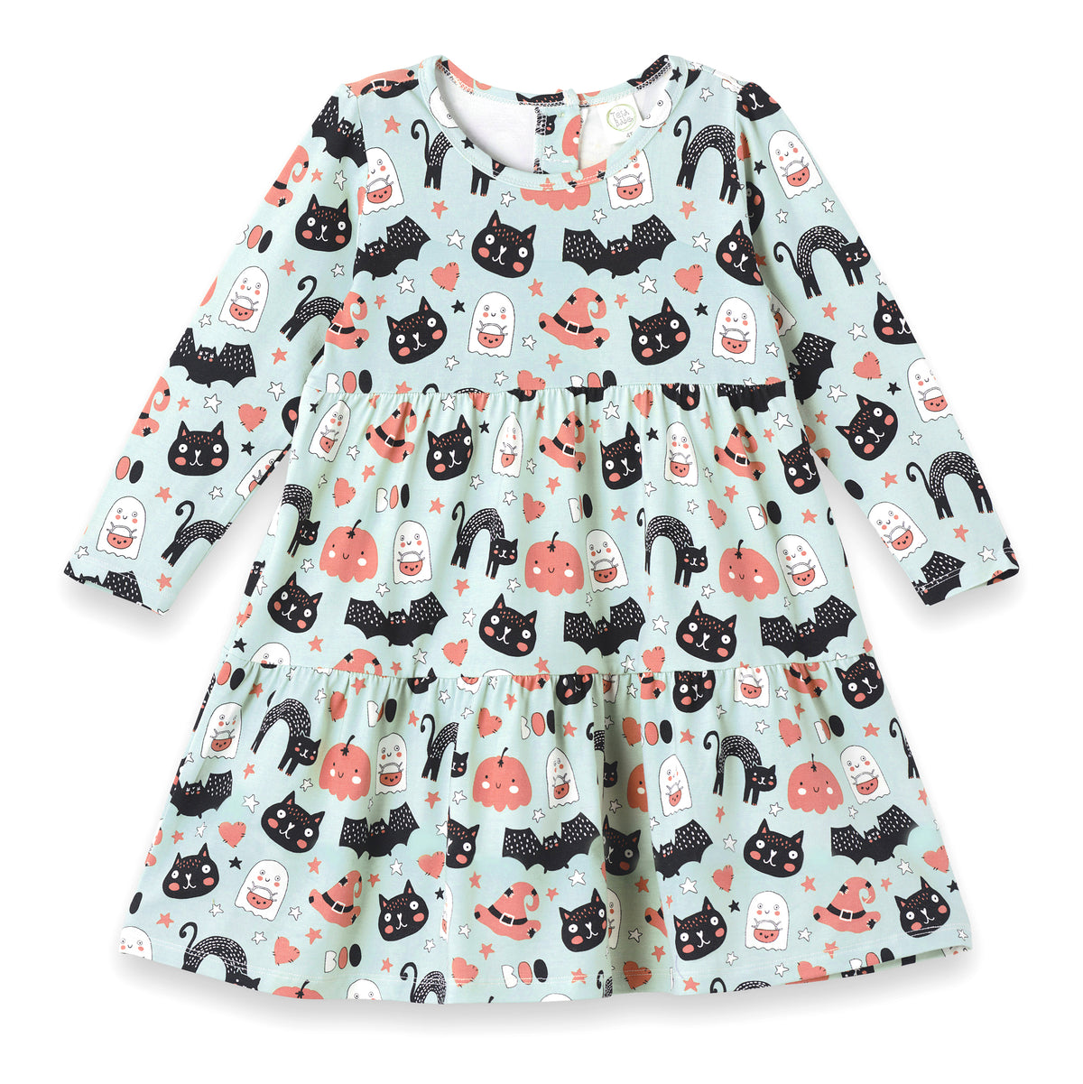 Halloween 🎃 Tiered Dress for Baby Girls – Bamboo Blend Comfort