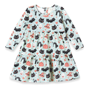 Halloween 🎃 Tiered Dress for Baby Girls – Bamboo Blend Comfort