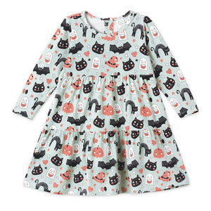 Halloween 🎃 Tiered Dress for Girls – Bamboo Blend Comfort