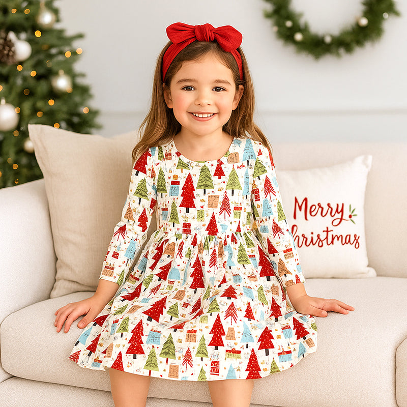 Christmas Merry Girl's Soft Bamboo Dress