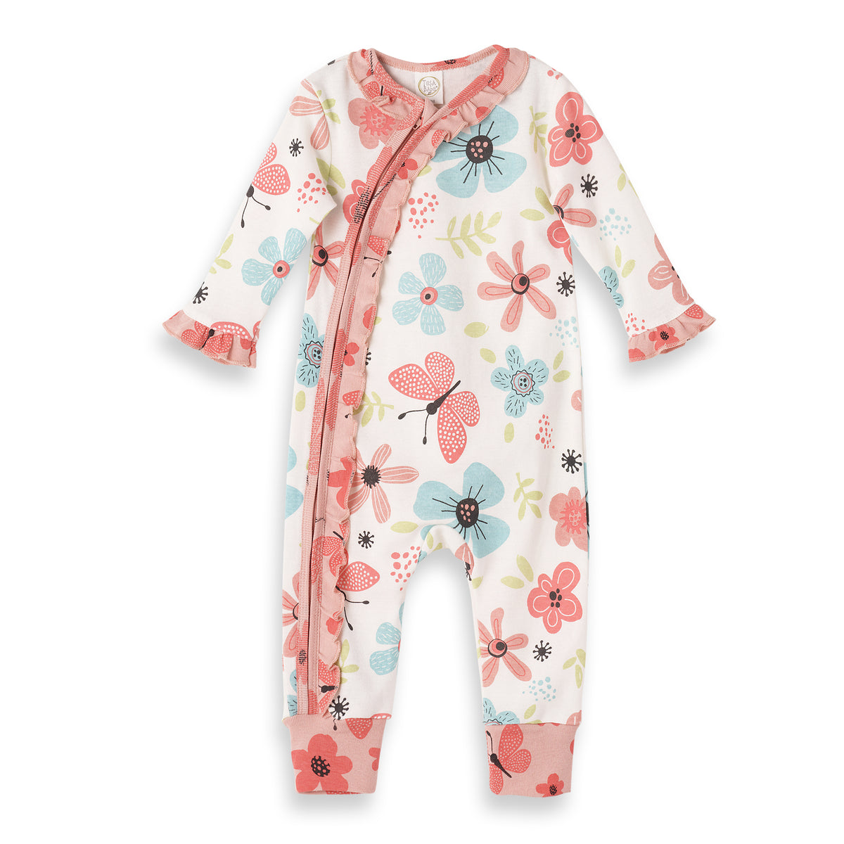 Butterflies & Blooms Zipper Romper