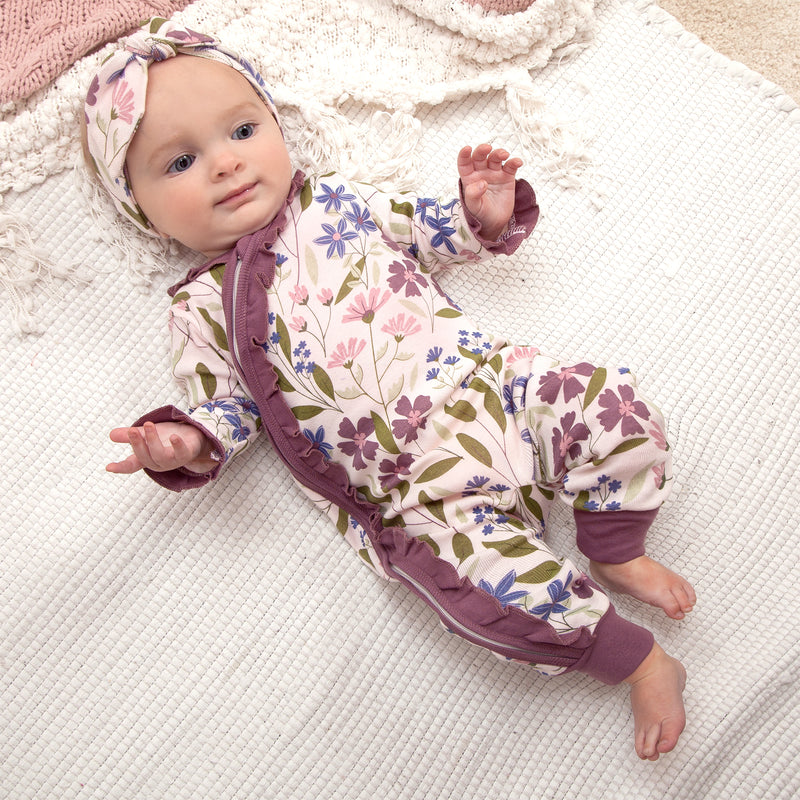 Wild Blossoms Bamboo Zipper Romper