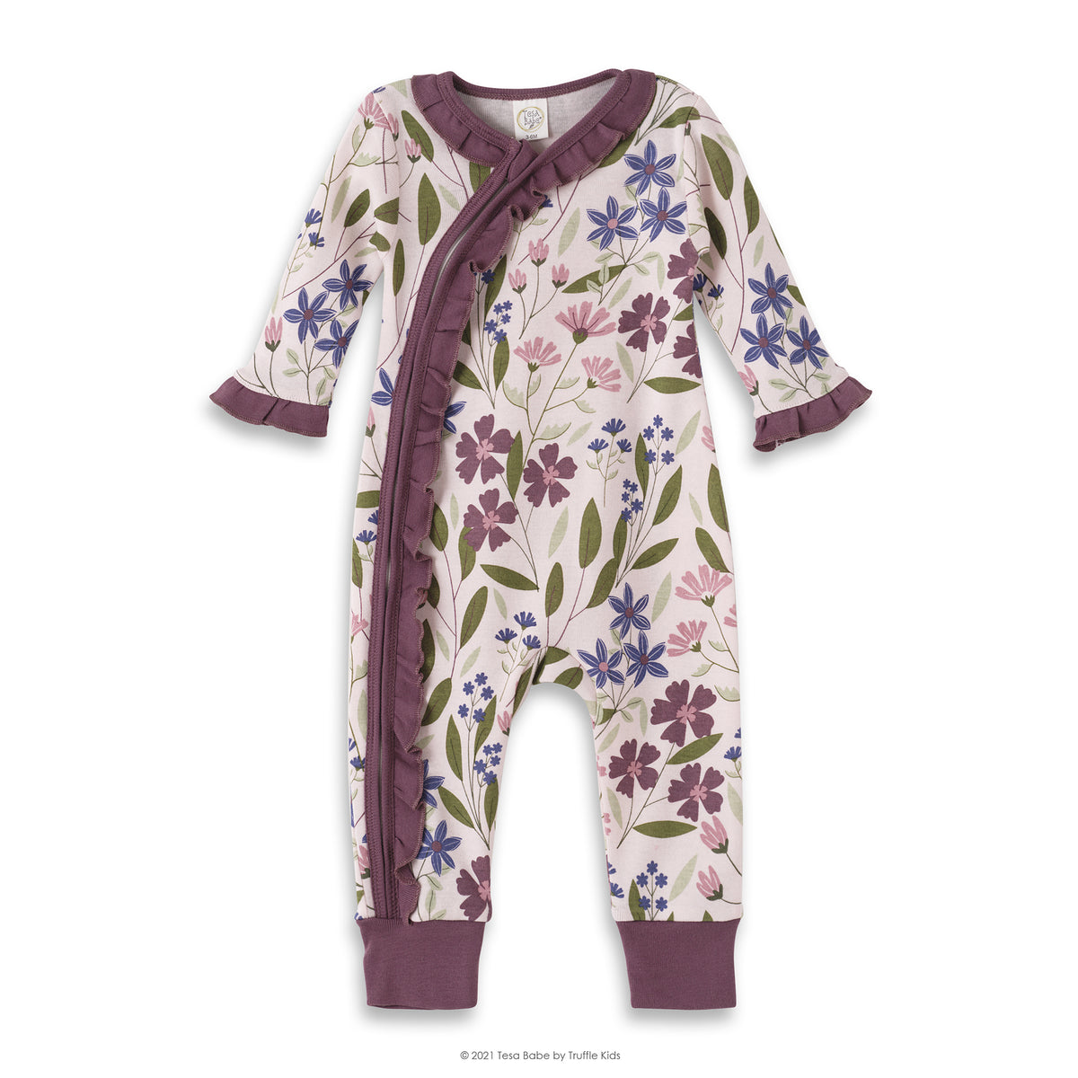 Wild Blossoms Bamboo Zipper Romper