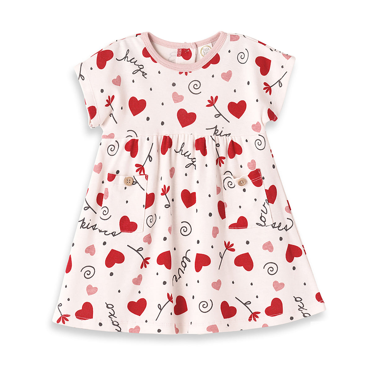 Hugs & Kisses Toddler Valentine Dress