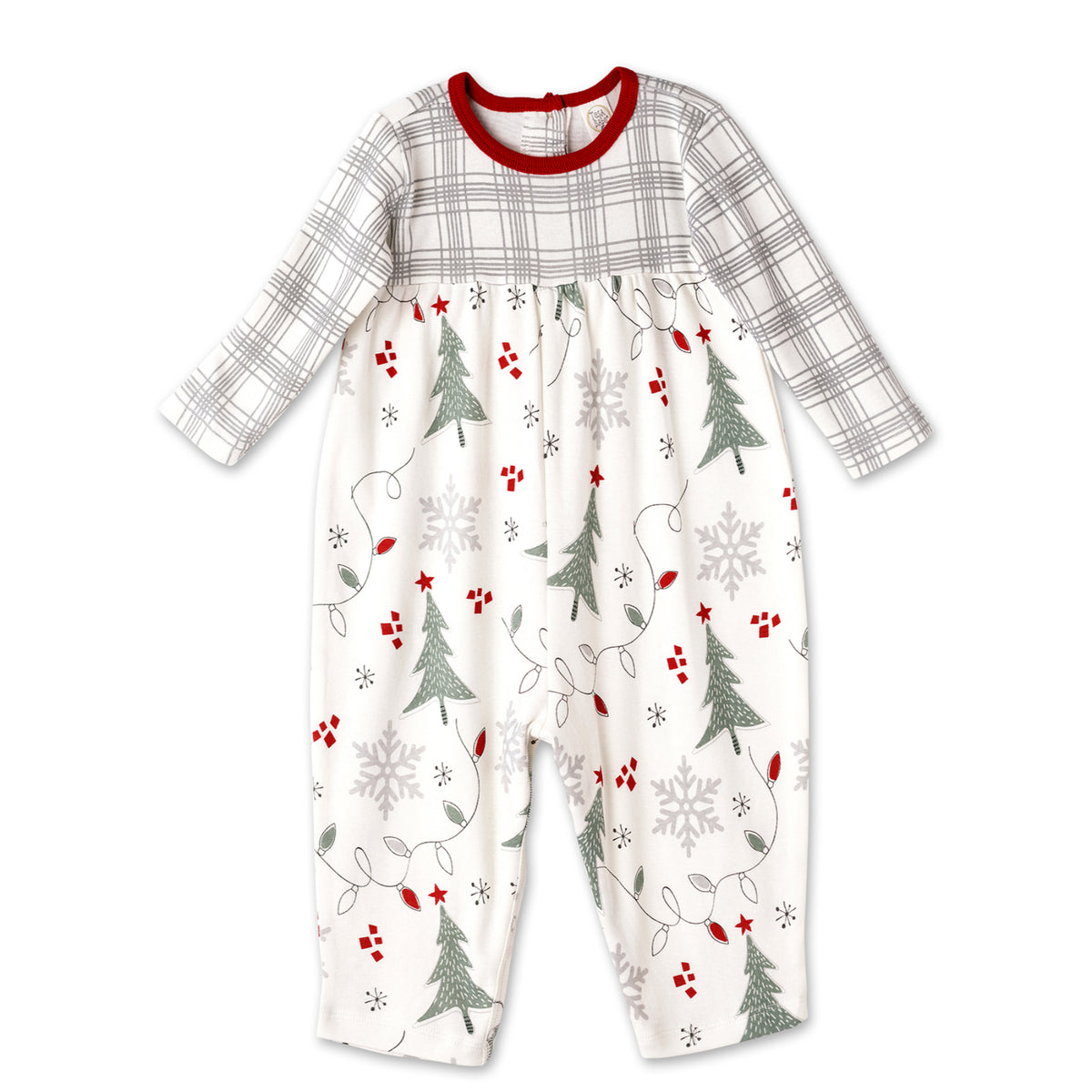 Christmas Lights Cotton Romper