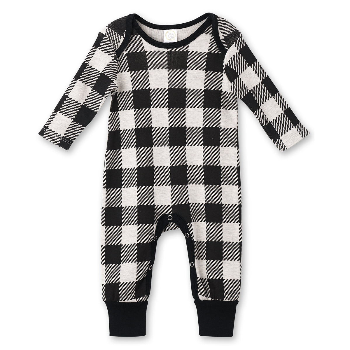 Black Buffalo Check Baby Romper