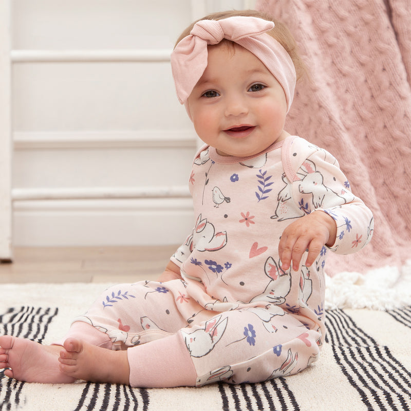 Blush Bunny Cotton Easter Romper
