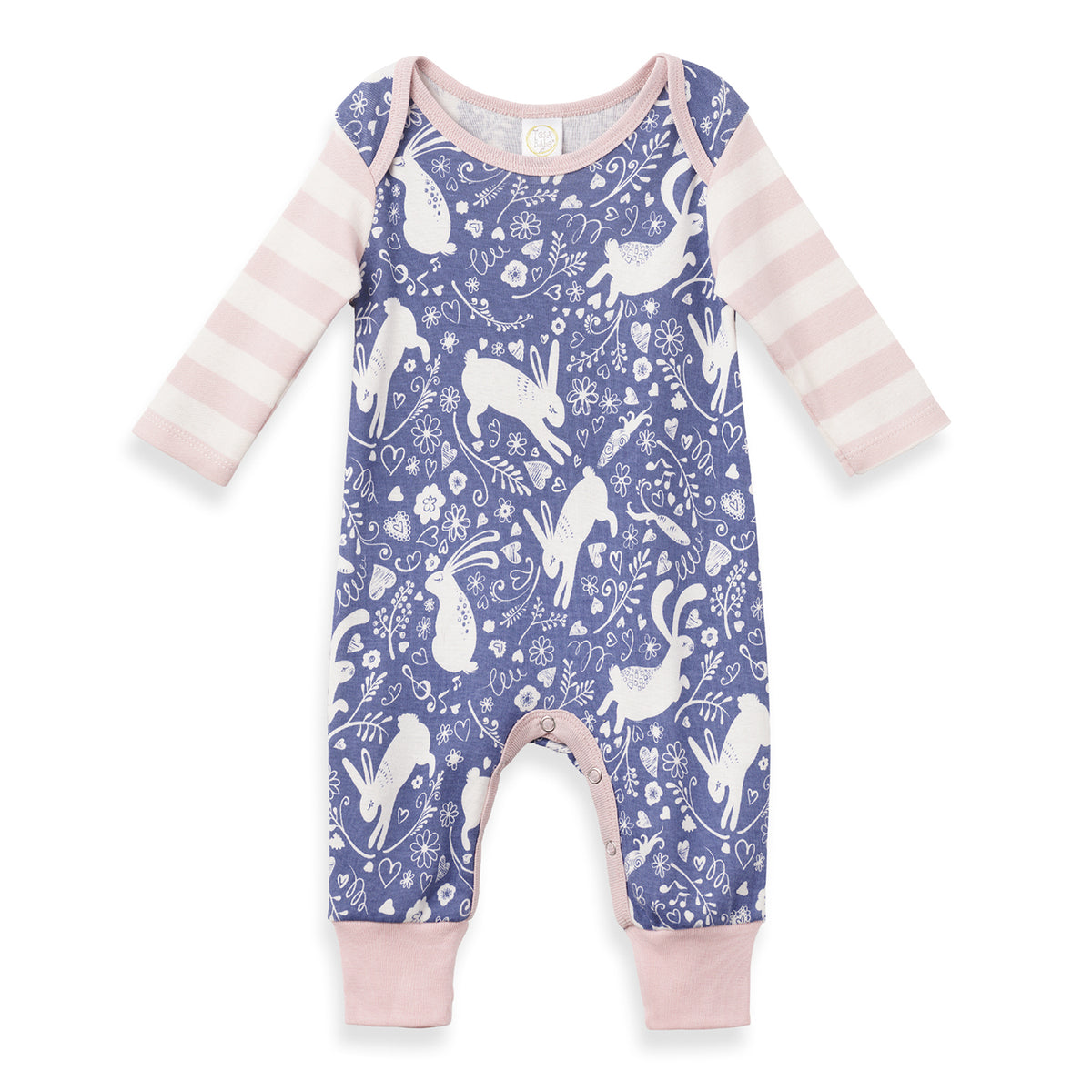 Easter Bunny Love Cotton Romper NB