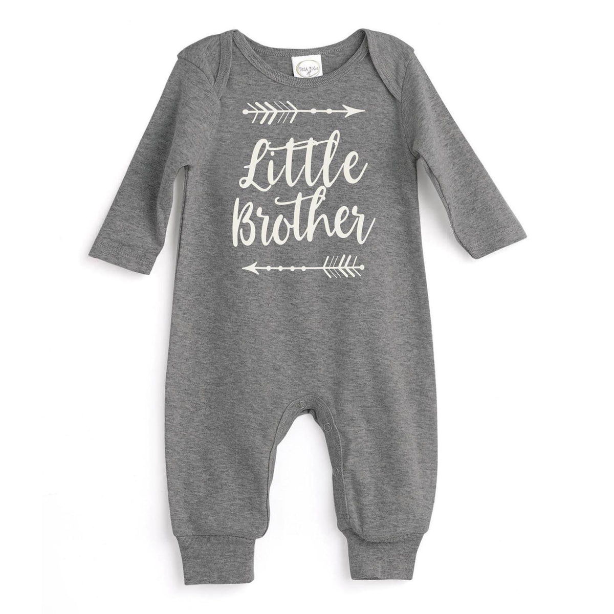 Little Brother Charcoal Romper