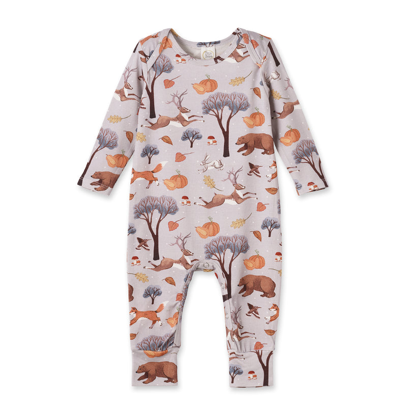 Forest Frolic Baby Romper - Soft Bamboo Fall Outfit