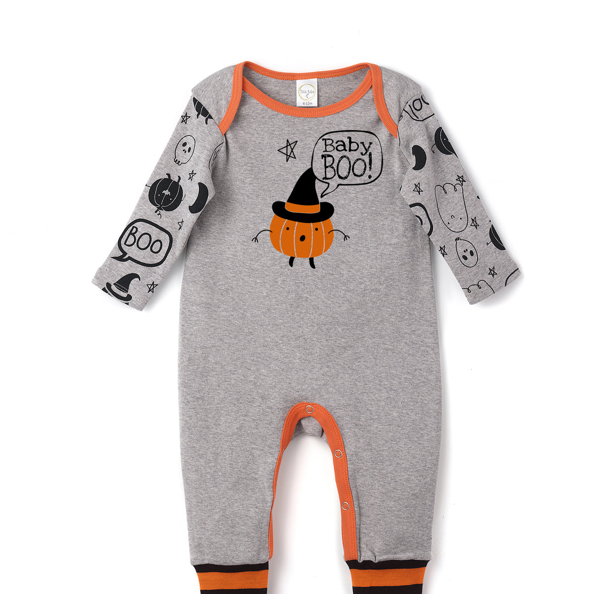 Newborn Tiny Boo Halloween Cotton Romper