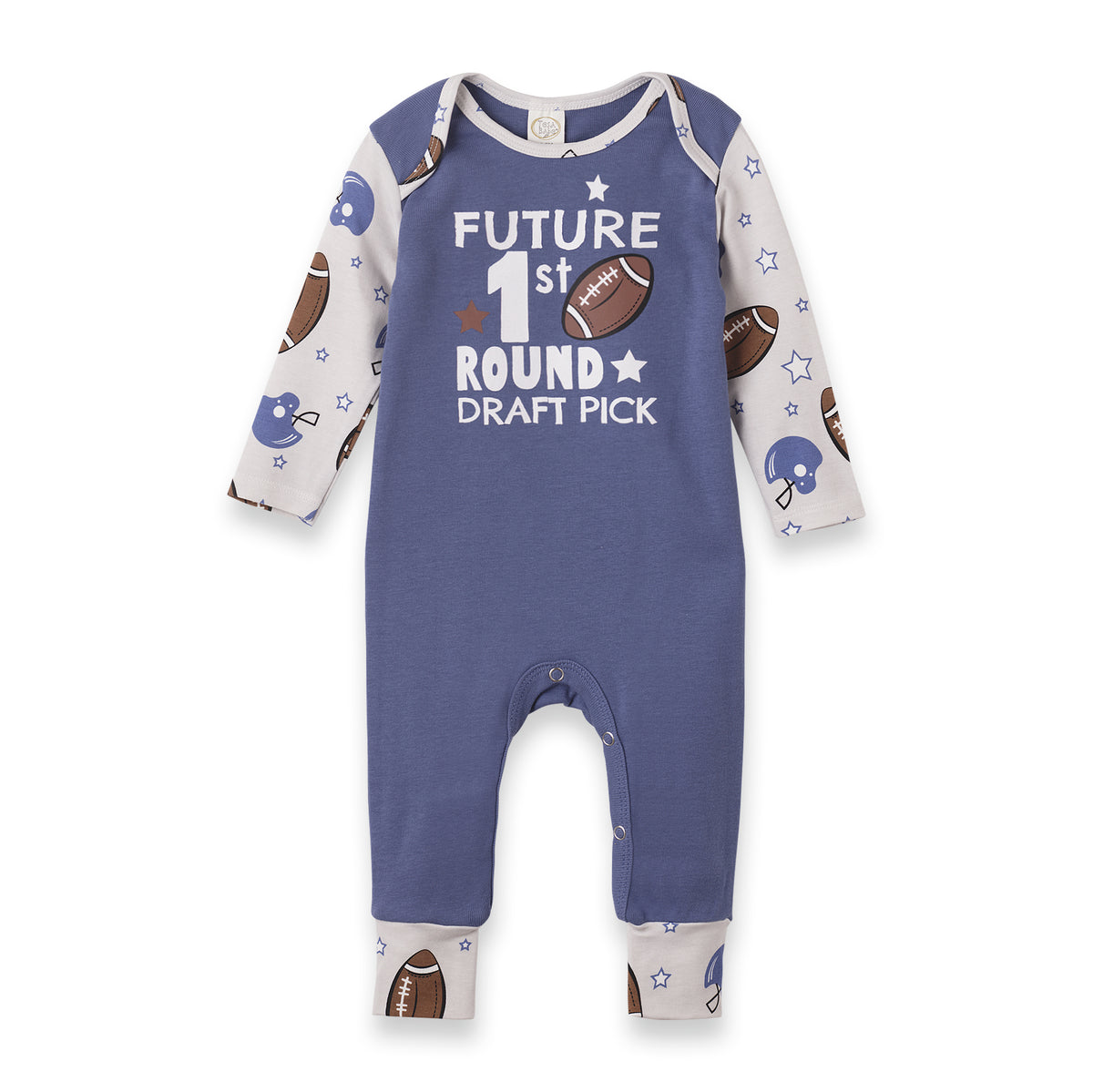 Football Future Draft Pick Bamboo Romper 3-6M