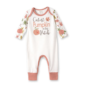 Baby's "Cutest Pumpkin in the Patch" Bamboo Halloween/Thanksgiving Romper