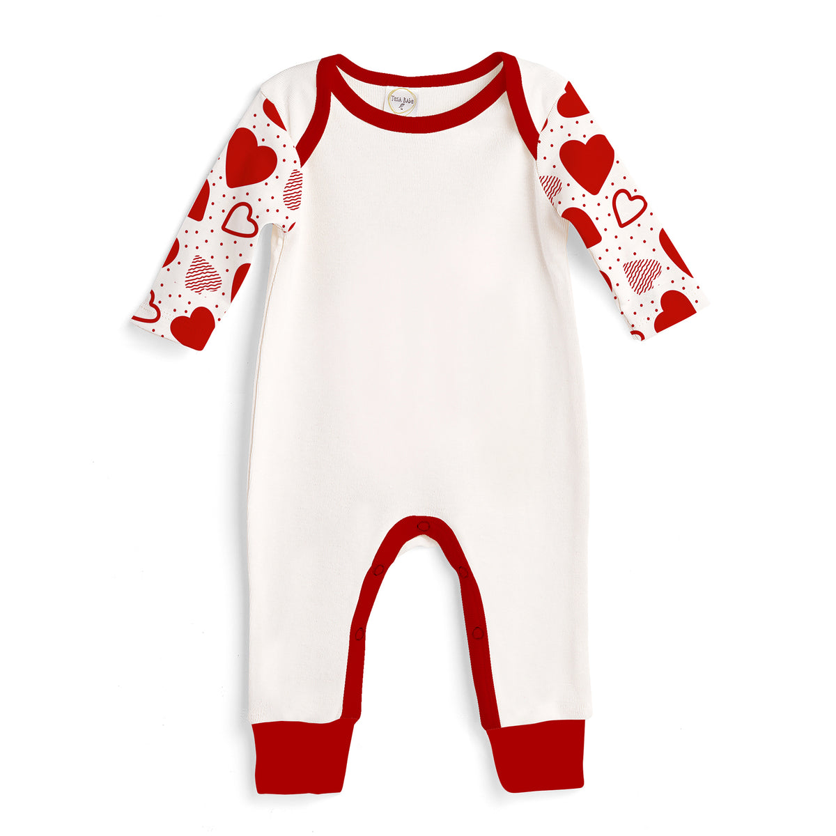 Valentine Hearts Sleeve Romper