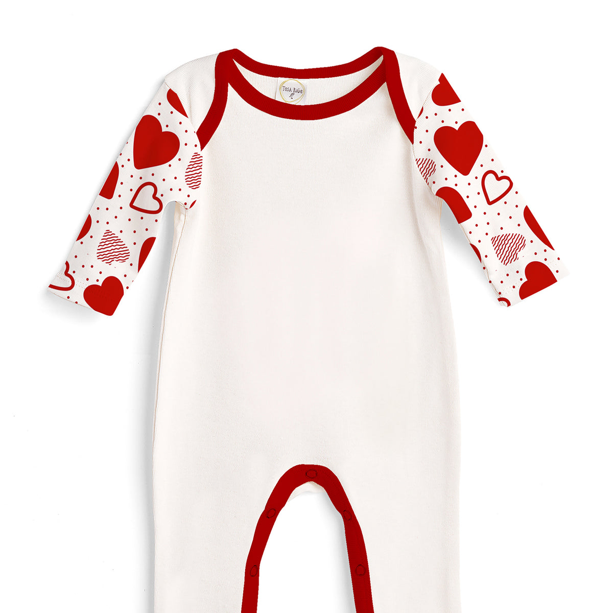 Valentine Hearts Sleeve Romper 0-3 & 3-6M