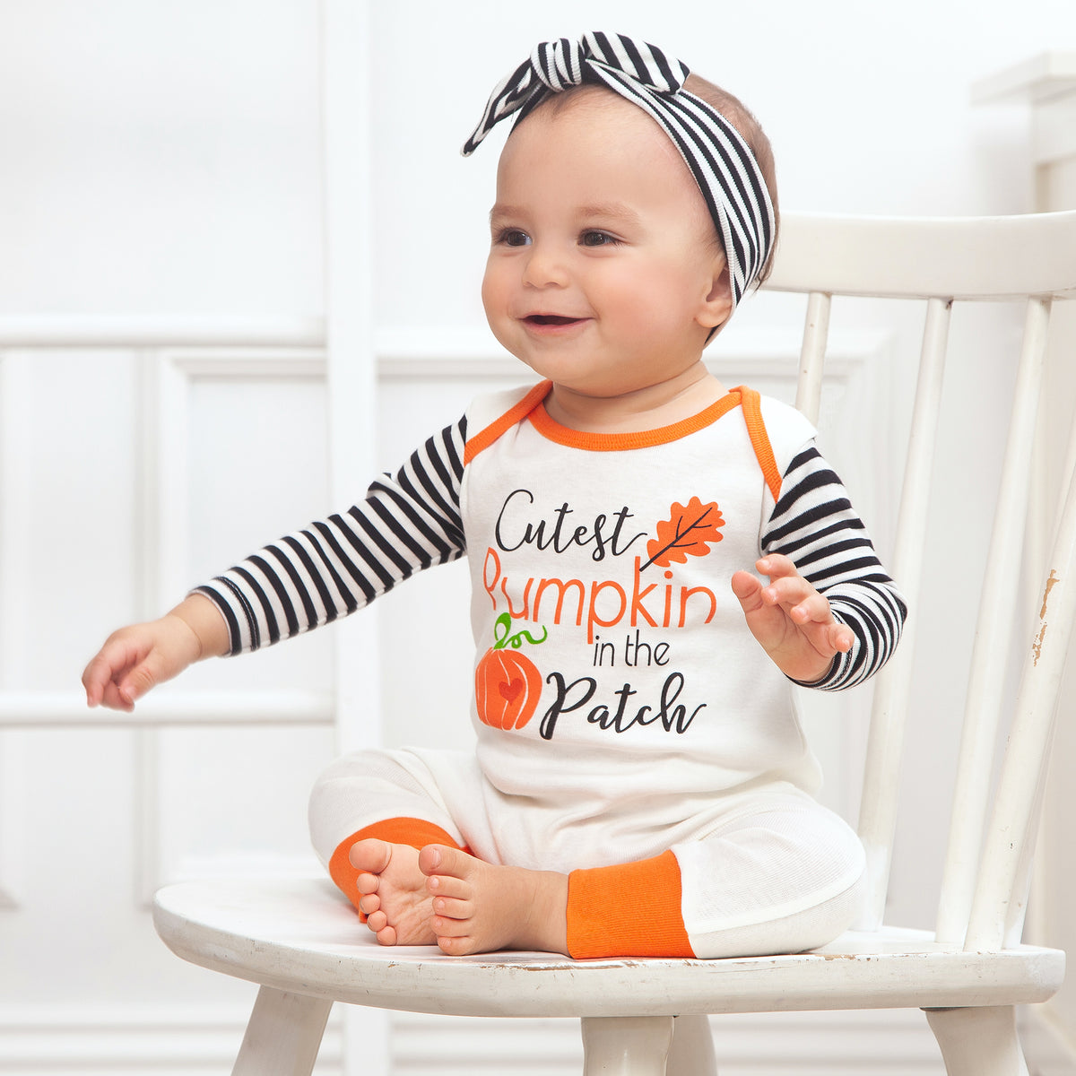 Cutest Pumpkin in the Patch Halloween Cotton Baby Romper