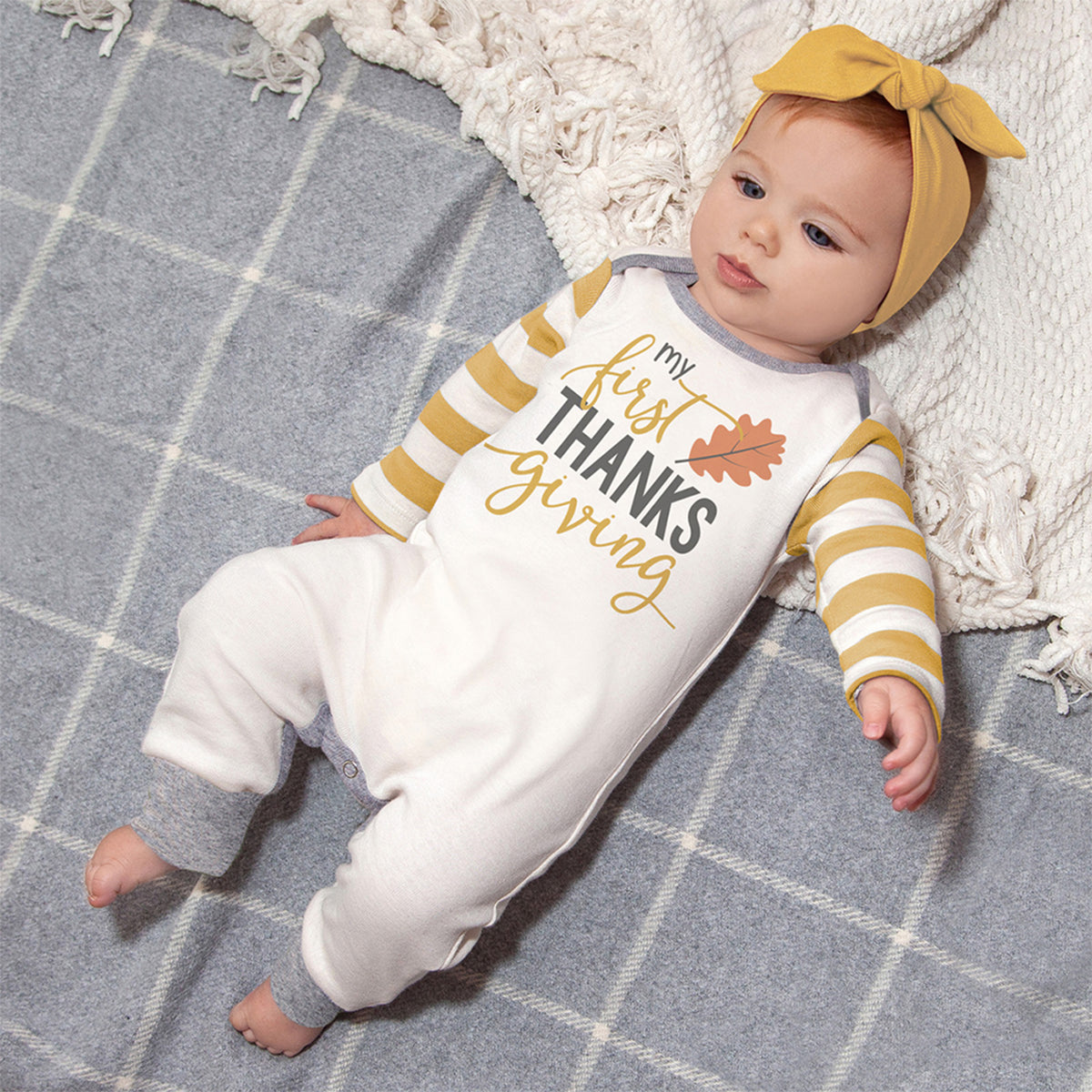 My 1st Thanksgiving Cotton Romper