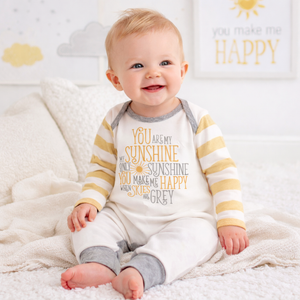 Baby's "You Are My Sunshine" Cotton Romper