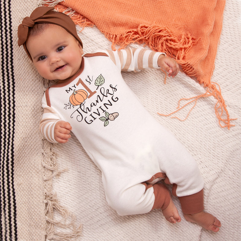 My 1st Thanksgiving Cotton Romper