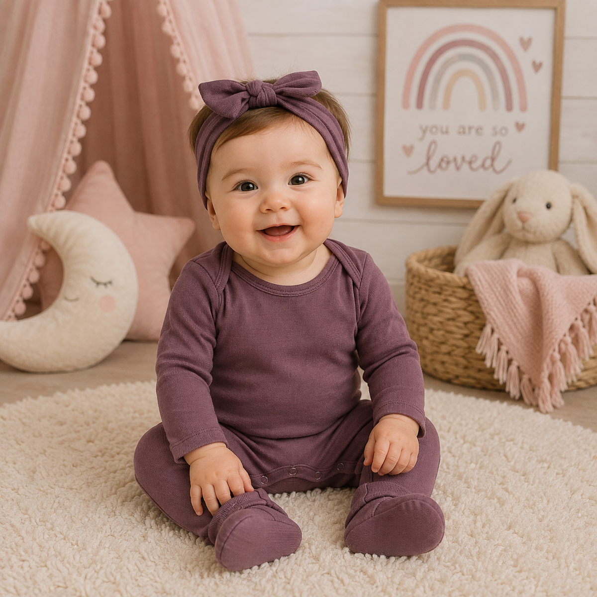 Plum Cotton Romper