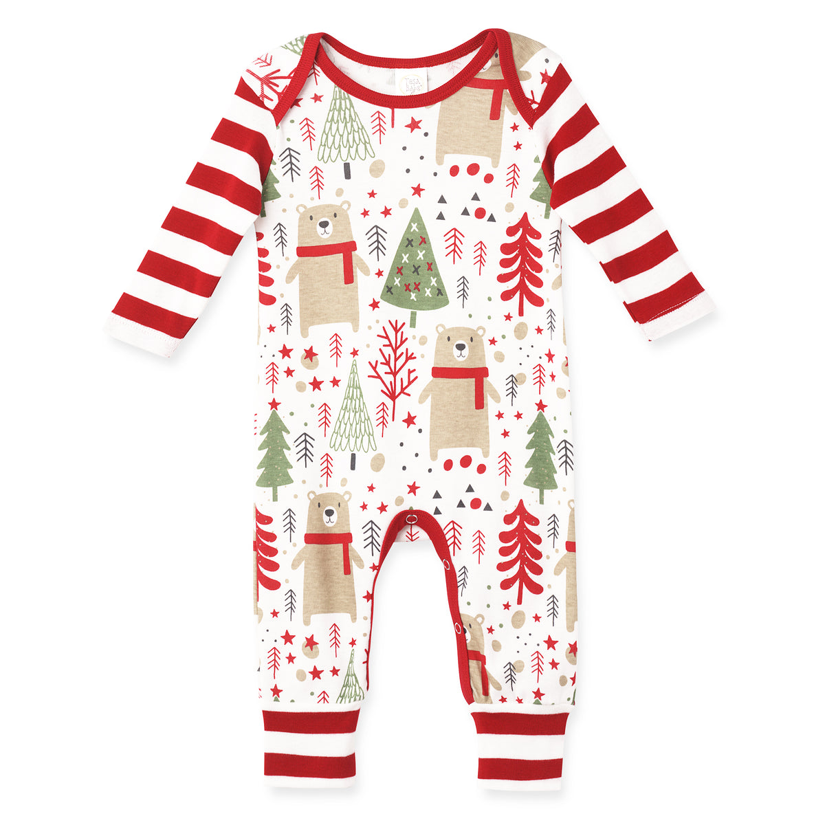 Teddy Bear Christmas Cotton Romper