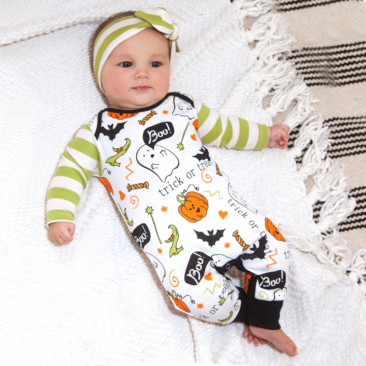 Halloween Trick or Treat Cotton Romper