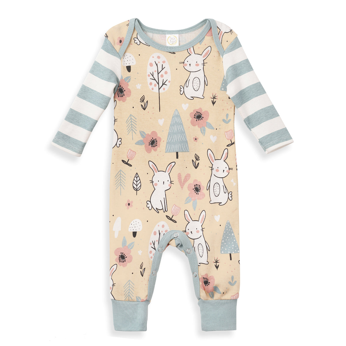 Sweet Bunny Garden Bamboo Romper – Newborn Easter Edition