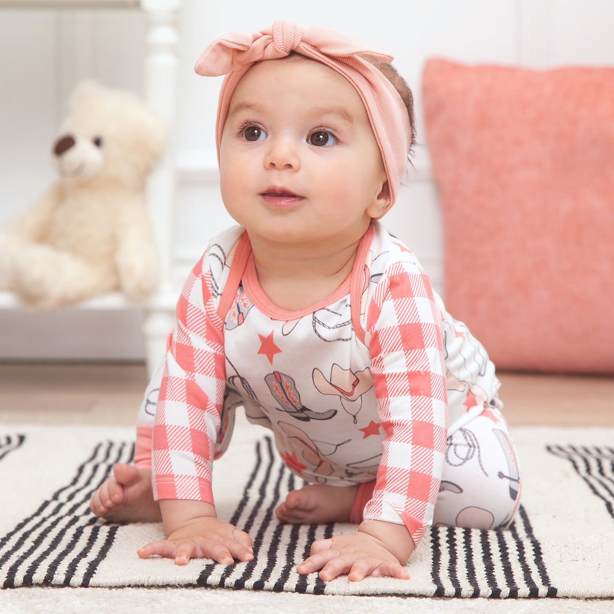 Yeehaw Western Cowgirl Baby Romper 3-6M