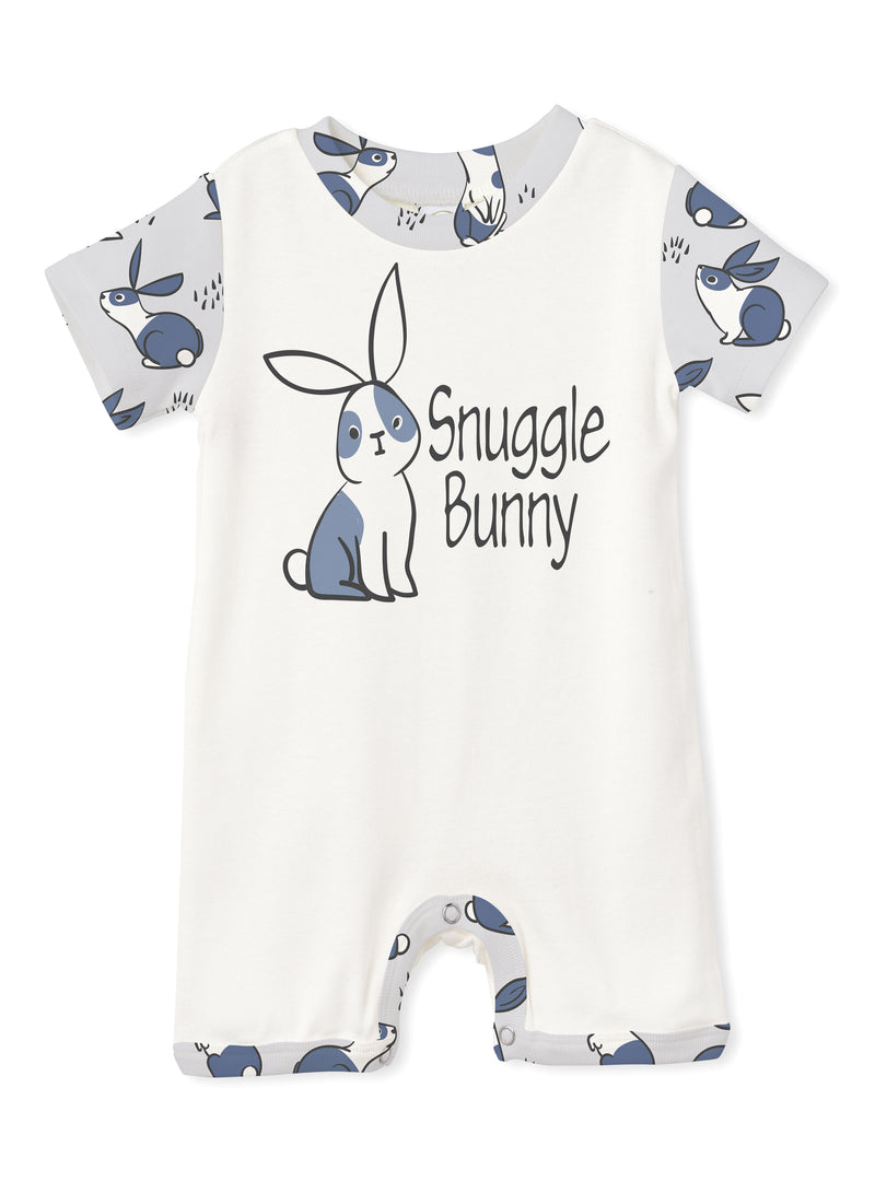 Snuggle Bunny Easter Bamboo-Cotton Shortie Romper