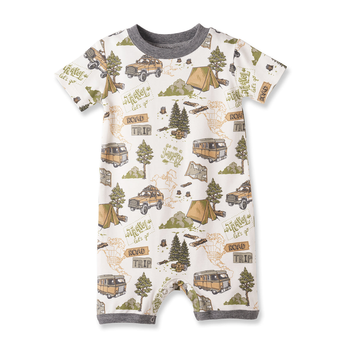 Trailblazer Soft Bamboo Shortall Romper for Baby Boys