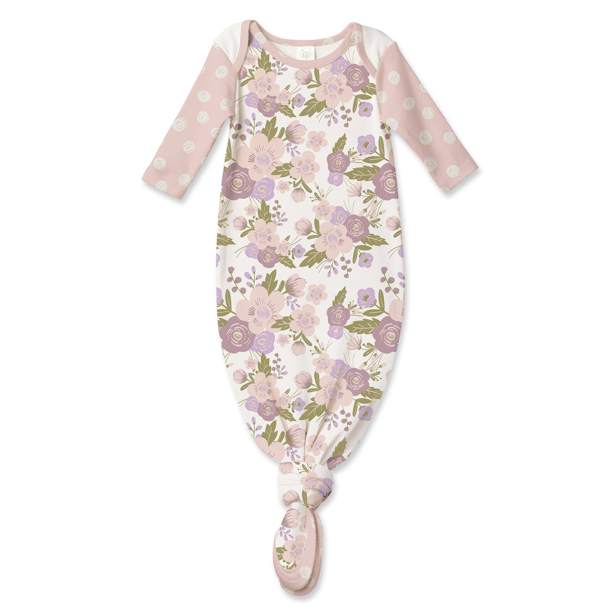 Blushing Blooms Knotted Newborn Gown