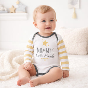 Mommy’s Little Miracle Baby Bodysuit – 100% Cotton